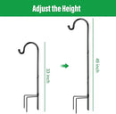 GOFORWILD Shepherd Hook 4 Pack Adjustable, 49 inches Tall, Made of Premium Metal for Garden Decor, Plant Hanger, Lantern Hook, Solar Light Hanging, 7014 by GreenHaven Gardens