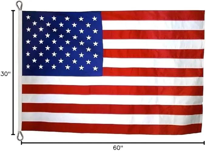 Annin Flagmakers (2428) SolarGuard Nyl-Glo American Flag, Made in USA, 30 x 60 Feet, Nylon, photo 7 of 7