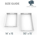 Clear Acrylic Serving Tray for Vanity, Bathroom, Ottoman, Desk and Décor with Handles (Rectangle, Large) by CozyNest Decor