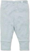 MORI Luxurious Baby Leggings in Blue Stripe, Elastic Waist, Organic, 0-3 Months by TinyTreasures Baby Boutique