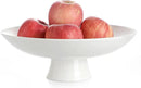 Kanwone Large Fruit Bowl for Kitchen Counter - Decorative Bowls for Home Décor - Ceramic Fruit Bowl, Pedestal Bowl - Modern Key Bowl for Entryway Table - 11.5 Inches, White by CozyNest Decor