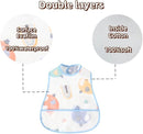 Baby bibs Waterproof Toddler bib - Feeding bib with Pocket for Infant Boy Girl Washable 6-36M by TinyTreasures Baby Boutique