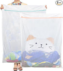 Tenn Well Extra Large Mesh Laundry Bags, 2 Pack 43 x 35 inch Jumbo Delicates Bag for Washing Machine, Large Mesh Bags for Delicates, Coats, Blankets, Bedding, Toys, Pet Items by TinyTreasures Baby Boutique