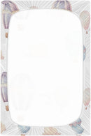 Watercolor Hot Air Balloon Crib Sheets for Boys and Girls, Fitted Baby Crib Sheets Soft and Breathable Mini Crib Sheets 39 X 27 X 5 Inches by TinyTreasures Baby Boutique