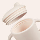 6 Months+ Sippy Cups with Handles,Small Silicone Sippy Cups Leak Proof 5oz,No Spill Sippy cups for Toddlers (Soft Lilac) by TinyTreasures Baby Boutique