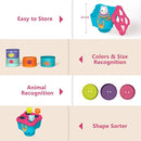 LTKFFFdp Baby Stacking Toys for Toddler 1-3, Nesting Cup Shape Sorter for Infant 6 to 12-18 Month, Learning Stackable Block, Birthday Gift for Girl Boy 9 Month by TinyTreasures Baby Boutique