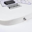 Bullfighter 34 Inch Kids Mini Strat Electric Guitar for Boys Girls, Beginner’s Electric Guitar Kit with Gig Bag, Picks, Cable, Strap, Extra Strings D120-R (blue) (White) by TinyTreasures Baby Boutique