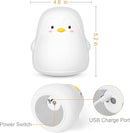 Penguin LED Night Light for Kids, Cute Nursery Color Changing Kids Night Light with Tap Control, USB Rechargeable Portable Squishy Silicone Soft Lamp Gifts for Baby Girls Boys Toddler Children Bedroom by TinyTreasures Baby Boutique