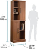 Sauder HomePlus Multi-Room Storage Cabinet with Adjustable Shelves and Door Positioning, Kitchen Laundry Bathroom Pantry Storage Cabinet, in Sienna Oak Finish by CozyNest Decor