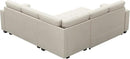 Belffin Modular Sectional Sleeper Sofa with Pull Out Couch Bed Velvet Convertible L Shaped Sectional Couch for Living Room Apartment Beige by CozyNest Decor