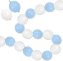 Blue and White Link Balloons, 60PCS Baby Light Blue White Linking Balloons with Tail for Making Balloon Wall Arch and Chains, Quick Balloon for Wedding Birthday Baby Shower Party Decorations (6inch) by CozyNest Decor