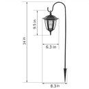 MAGGIFT 34 Inch Hanging Solar Lights, Decorative Garden Lanterns with 2 Shepherd Hooks, Solar Powered Coach Lights, Warm White LED Outdoor Lighting for Landscape, Yard, Pathway and Patio, 2 Pack by GreenHaven Gardens