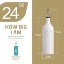 Sweejar Large Olive Oil Dispenser Bottle with Spout, 24 Oz Ceramic Dispenser for Kitchen, Relief Opaque Cruet, Container for Cooking, EVOO, Avocado Oil, Vinegar, Pack of 1(GradientRed) by CozyNest Decor