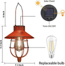 YAKii 2 Pack Solar Lantern Hanging Waterproof Outdoor Metal Solar Lamp with Warm White Light Decorate for Yard Garden Pathway Patio Porch Decor (Red) by GreenHaven Gardens