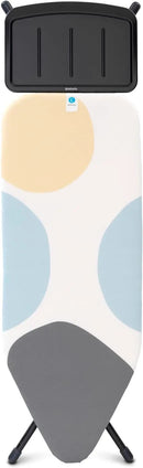 Brabantia - Ironing Board C - Extra Large Steam Iron Rest - Adjustable in Height - Non-Slip Rubber Feet - Cotton Cover with Foam Layer - Foldable XL Unit - Spring Bubbles - 49 x 18 inches by CozyNest Decor