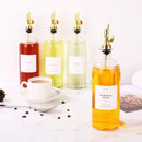 Molimoli Oil and Vinegar Dispenser with Metal Pour Spout, Weighted Pourer, Glass Bottle Dispenser for Kitchen, Olive Oil Cruet, Glass Olive Oil Bottle | 500ml, Set of 2 by CozyNest Decor