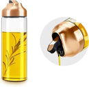 Aelga Copper Kitchen Accessories - Glass Oil Dispenser - Copper Olive Oil Dispenser Bottle for Kitchen with Stainless Steel Spout by CozyNest Decor