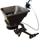 Field Tuff 12V 80 Pound Capacity Grass Seed Fertilizer Spreader with Hitch Mount Receiver and Rain Protector for ATV, UTV, or Utility Tractor by GreenHaven Gardens