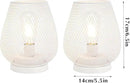 JHY DESIGN Set of 2 Metal Cage LED Lanterns Battery Powered Cordless Accent Light with LED Great for Weddings Parties Patio Events for Indoors Outdoors(White) by GreenHaven Gardens