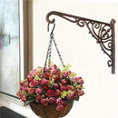 KiaoTime Cast Iron Hanging Hook Bracket Wall Hanger 12" Deep Outdoor Indoor Wall Hanging Bracket Hooks for Pots Basket Bird Feeder Wind Chime Lanterms Hanger Hardware Bracket by GreenHaven Gardens
