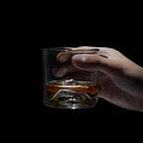 Mont Blanc Heavy Crystal Whiskey Glasses Gift Set of 2, Thick Freezable Bourbon Glass 1lb Each, Premium Whiskey Gifts for Men, Frozen Crystal Chills Cocktails, 10 oz by CozyNest Decor