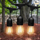 Solatec LED String Lights, Shatterproof 48FT 15 Hanging Sockets Commercial Grade Waterproof 2W Outdoor String Light Decor for Patio, Garden, Balcony, Deck S14 2W by GreenHaven Gardens