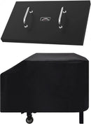 5003 Hard Cover for Blackstone 28" Griddle, and 1529 Heavy Duty Grill Cover for Blackstone 28" Griddle, Black by GreenHaven Gardens