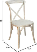 EMMA + OLIVER Lime Wash X-Back Chair by CozyNest Decor