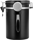 Coffee Canister Airtight Storage Container Stainless Steel Coffee Jar with Scoop,Date Tracker CO2 Release Valve for Dry Food Beans Ground Tea Flour Cereal and Sugar by CozyNest Decor