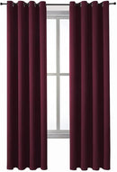 ChrisDowa Grommet Blackout Curtains for Bedroom and Living Room - 2 Panels Set Thermal Insulated Room Darkening Curtains (Burgundy Red, 52W x 95L) by CozyNest Decor