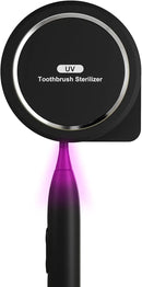 UV Toothbrush Sanitizer Holder, Toothbrush Sanitizer and Holder Cover Caps with Fan Drying, Rechargeable Portable Toothbrush Cleaner Case Fits Most Electric and Manual Toothbrushes (Black) by CozyNest Decor