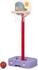 Costzon Kids Basketball Hoop, 2 in 1 Toddler Basketball Hoop Toy Set with Ring Toss & Storage Box for Boys Girls Baby, Portable Basketball Hoop Stand with Adjustable Height for Indoor Outdoor by TinyTreasures Baby Boutique