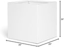 White Steel Planter Square Outdoor Planters Galvanized Steel Planter Box Indoor Metal Large Planters Cube Heavy Duty Flower Pot 26 Inch Modern Commercial Residential for Trees Patio Deck Yard Garden by GreenHaven Gardens