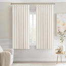 MIULEE Ivory Back Tab Blackout Curtains 63 Inch Length 2 Panels Set for Living Room Bedroom Privacy, Rod Pocket/Pinch Pleat Thermal Insulated Room Darkening Pleated Light Blocking Drapes by TinyTreasures Baby Boutique