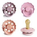 FRIGG Natural Rubber Baby Pacifier 4-Pack Sunset Bliss | Made in Denmark | BPA-Free (6-18 Months) by TinyTreasures Baby Boutique