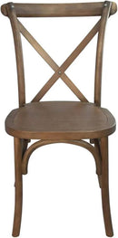 EMMA + OLIVER Light Brown X-Back Chair by CozyNest Decor