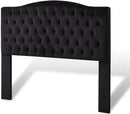 24KF Upholstered Tufted Button Velvet Headboard,Comfortable Fashional Headboard Queen/Full Size,Black by CozyNest Decor