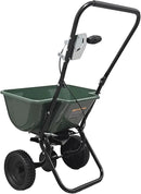 80LB Walk-Behind Broadcast Spreader for Seed,Fertilizer,Salt,Ice Melt, Fertilizer Spreader with Adjustable Drop Rate, Seed Spreaders for Lawns by GreenHaven Gardens