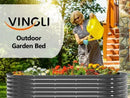 VINGLI Galvanized Raised Garden Beds Outdoor, 6x3x2 Ft, 8x4x2 Ft Lager Metal Planter Raised Beds for Planting Vegetables Flowers Herb (8 * 4 * 2（Oval）) by GreenHaven Gardens