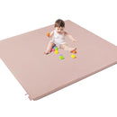 Padded Baby Play Mat, Super Soft Vegan Leather Floor Mat for Baby Girls and Boys, 48x48 Non-Slip Thick Foam Cushioned Play Mat for Babies 6-12 Months, Fits Nicely Into 50x50 Playpen Mat, Pink by TinyTreasures Baby Boutique