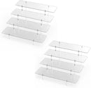 Acrylic Display Riser Stand Shelf Clear 4 Tier Cupcake Stand Perfume Display Holder Figures Desktop Decoration and Organizer Showcase Toys Retail Display Rack Candy Dessert Buffet 4 Steps Collection by CozyNest Decor