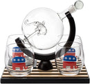 Republican Party Wine Whiskey Decanter Set Proud Republicans Vote Red Election Decor Washington Dc P by The Wine Savant