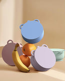 Baby Suction Bowls with Lids 4-Pack, 2-in-1 Stainless Steel 304 Toddler Bowl & Removable Silicone Suction Kids Bowl Plate Set Non Toxic Snack Dishes for Self-Feeding, Unicorn Magic Set by TinyTreasures Baby Boutique