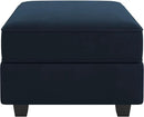Belffin Storage Ottoman Module for Modular Sectional Sofa Square Seat Cube Velvet Foot Stool Blue by CozyNest Decor
