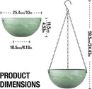 Marble Pattern 10 Inch Hanging Planter for Indoor Outdoor Plants, 2 Pack Hanging Planter Basket for Garden Home Decor Use (Green) by GreenHaven Gardens