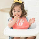 Baby Bib for Eating by Bella Tunno, Waterproof Silicone Bib with Large Food Catcher, Adjustable Fit for Babies 4-12 months & Toddlers 1-3 Years, Boys & Girls, Little Lady by TinyTreasures Baby Boutique