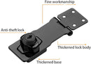 2 Packs Keyed Hasp Locks Twist Knob Keyed Locking Hasp for Small Doors, Cabinets and More,Stainless Steel Steel, Hasp Lock Catch Latch Safety Lock Door Lock with Keys (4inch, Bliack) by TinyTreasures Baby Boutique