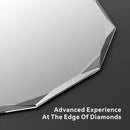 Single Beveled Edge Circle Mirror Frameless Wall Mount Bathroom Vanity Mirror, 20”