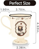 360ml -12.17oz Painted Cute Ceramic Mug - Cute Coffee Cup for Espresso,Macchiato,Latte - Gift for Women, Dishwasher Safe by CozyNest Decor