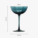 Martini & Champagne Luxury Angled Coupe Glasses 6 oz | Set of 4 | Muted Colored
